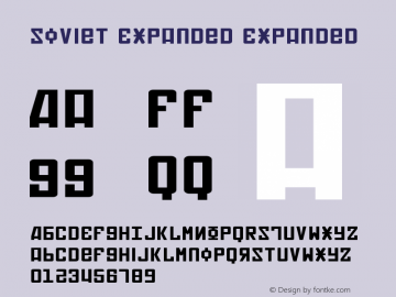 Soviet Expanded Expanded 2 Font Sample