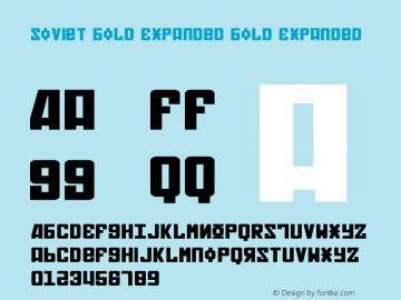 Soviet Bold Expanded Bold Expanded 2 Font Sample