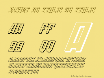 Soviet 3D Italic 3D Italic 2图片样张