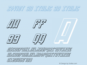 Soviet 3D Italic 3D Italic 2图片样张