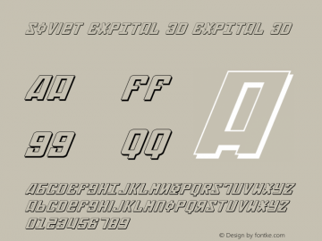 Soviet ExpItal 3D ExpItal 3D 2 Font Sample
