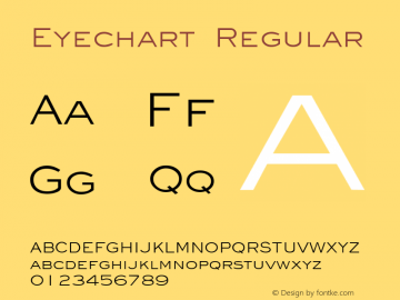 Eyechart Regular The IMSI MasterFonts Collection, tm 1995, 1996 IMSI (International Microcomputer Software Inc.)图片样张