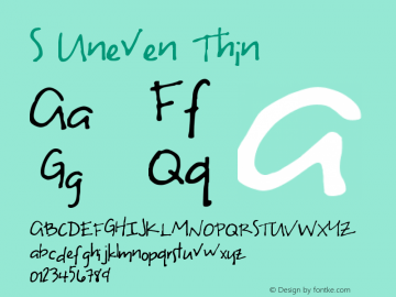 S Uneven Thin Version 2002; 1.0, initial r图片样张