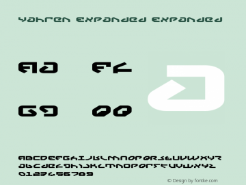 Yahren Expanded Expanded 2 Font Sample
