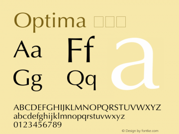 Optima 常规体 6.1d4e1图片样张