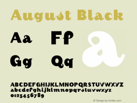 August Black Version 001.000 Font Sample