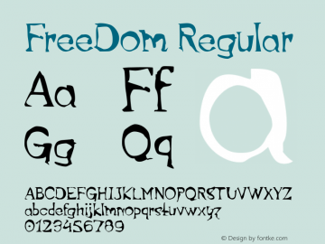 FreeDom Regular Version 001.000图片样张