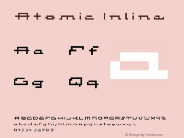 Atomic Inline Version 001.000 Font Sample
