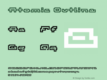 Atomic Outline Version 001.000 Font Sample