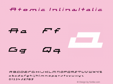 Atomic InlineItalic Version 001.000 Font Sample