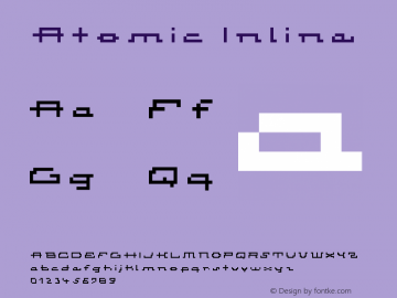 Atomic Inline Version 001.000 Font Sample