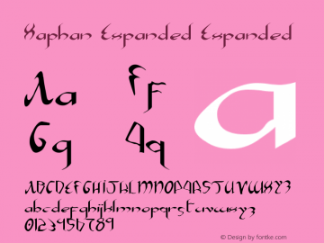 Xaphan Expanded Expanded 1 Font Sample