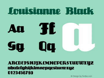 Louisianne Black 001.000 Font Sample