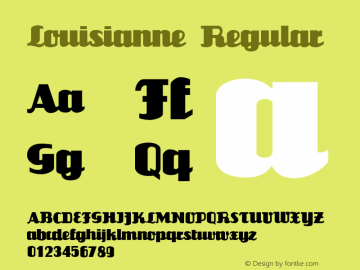 Louisianne Regular 001.000 Font Sample