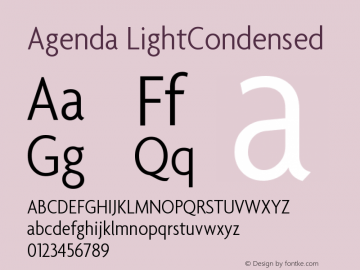 Agenda LightCondensed Version 001.000图片样张