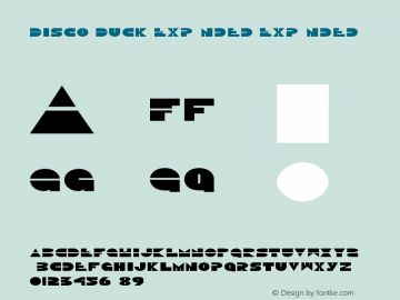 Disco Duck Expanded Expanded Version 2 Font Sample