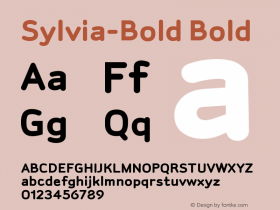 Sylvia-Bold Bold Version 001.000 Font Sample