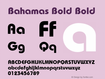 Bahamas Bold Bold Unknown Font Sample