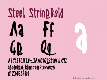 Steel StringBold Version 001.000 Font Sample