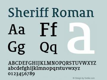 Sheriff Roman Version 001.000 Font Sample