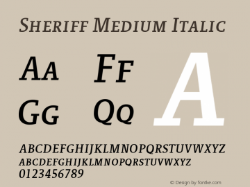 Sheriff Medium Italic 001.000图片样张