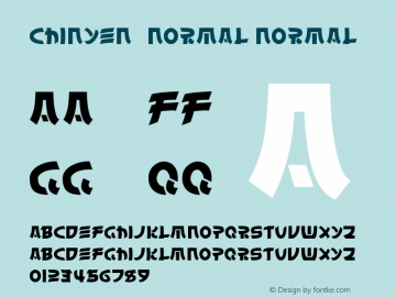 Chinyen  Normal Normal Unknown Font Sample