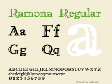 Ramona Regular Print Artist: Sierra On-Line, Inc.图片样张