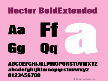 Hector BoldExtended Version 001.000 Font Sample