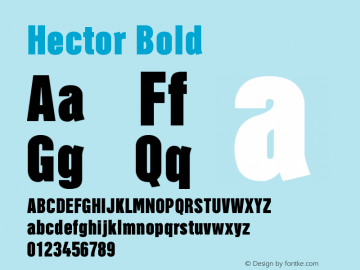 Hector Bold Version 001.000图片样张