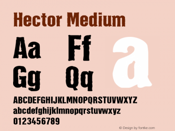 Hector Medium 001.000 Font Sample