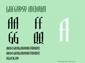 LHFGypsy Medium Version 001.000 Font Sample