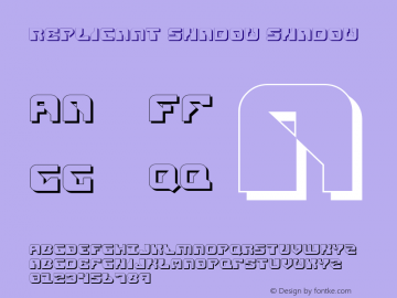 Replicant Shadow Shadow 2 Font Sample