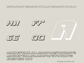 Replicant Shadow Italic Shadow Italic 2图片样张