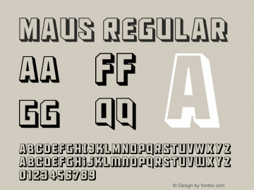 Maus Regular I Font Sample