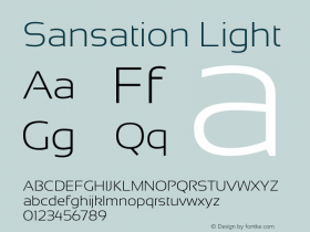 Sansation Light Version 1.2图片样张