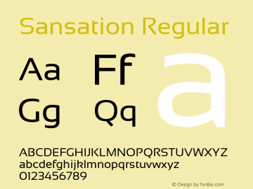 Sansation Regular Version 1.3 Font Sample