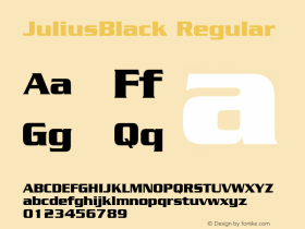 JuliusBlack Regular The IMSI MasterFonts Collection, tm 1995, 1996 IMSI (International Microcomputer Software Inc.) Font Sample