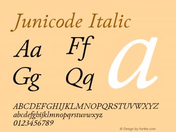 Junicode Italic Version 0.7.5图片样张