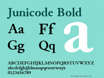 Junicode Bold Version 0.7.5 Font Sample