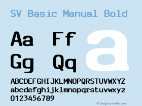 SV Basic Manual Bold Version 1.00 Font Sample