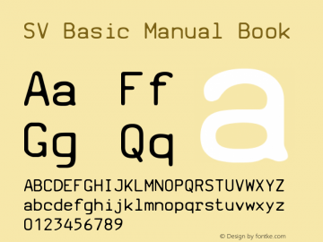 SV Basic Manual Book Version 1.00图片样张