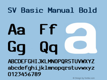 SV Basic Manual Bold Version 1.00 Font Sample