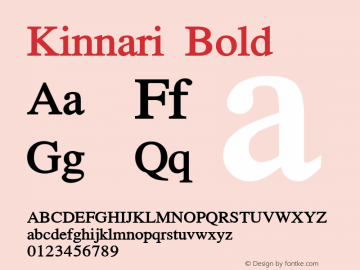 Kinnari Bold Version 001.005: 2008-04-28图片样张
