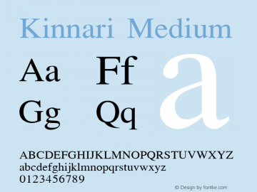 Kinnari Medium Version 001.010: 2012-02-13图片样张