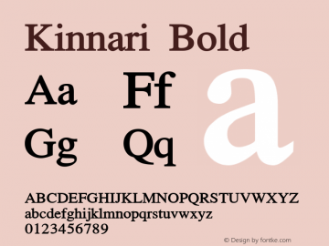 Kinnari Bold Version 002.000: 2014-03-17 Font Sample