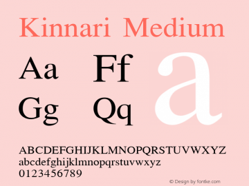 Kinnari Medium Version 002.000: 2014-03-17 Font Sample