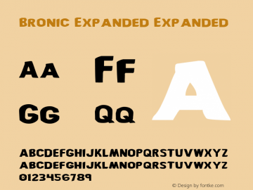 Bronic Expanded Expanded 1 Font Sample