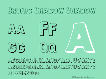 Bronic Shadow Shadow 1 Font Sample