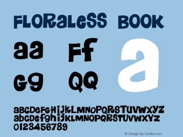 Floraless Book Version Macromedia Fontograp Font Sample