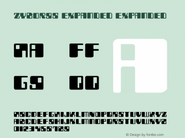 Zyborgs Expanded Expanded 2 Font Sample